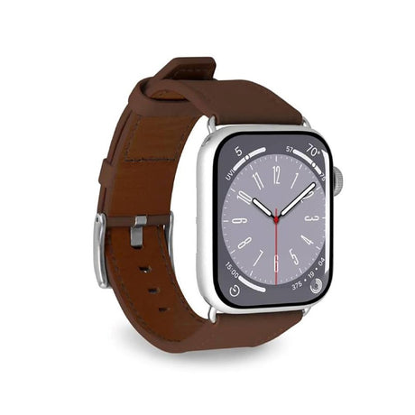 Apple Watch (42/44/SE/45/46/49 mm) Puro E-CLASSIC Vegan skinnklokkerem - brun