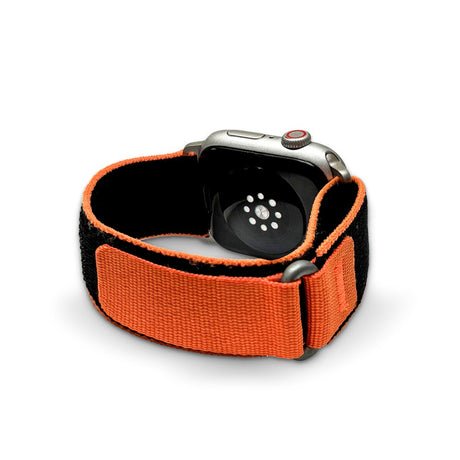 PURO TRIAL LOOP-rem - Apple Watch (42/44/SE/45/46/49 mm) - Svart/oransje