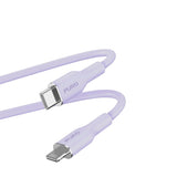 USB-C til Lightning-kabel - PURO Soft 1,5m - Lilla