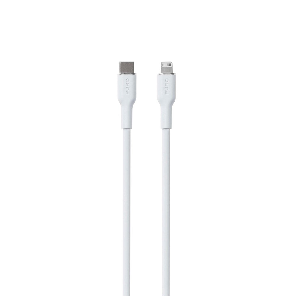 USB-C til Lightning-kabel - PURO Soft 1,5m - Hvit
