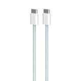 Flettet Puro USB-C-kabel - 1,5 m, 60 W strømforsyning, 480 Mbps - lyseblå