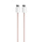 Flettet Puro USB-C-kabel – 1,5 m, 60 W strømforsyning, 480 Mbps – rosa