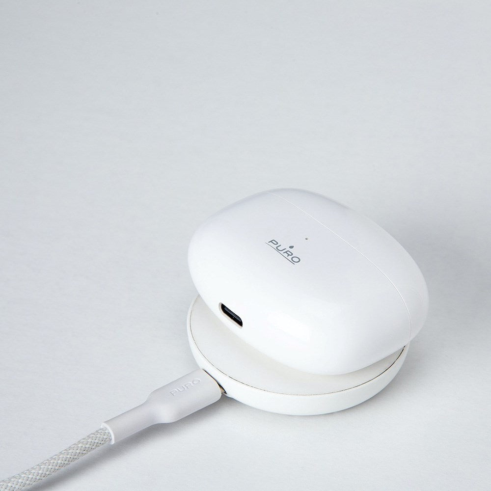 Puro Mag Loop Pro 15W trådløs lader med USB-C inkl. Stativfunksjon - MagSafe-kompatibel - Hvit