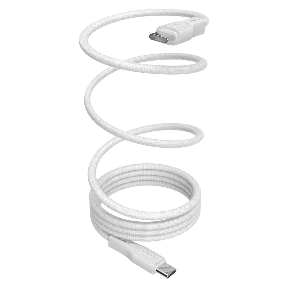 Puro Magnetic 1m USB-C til USB-C-kabel - 60W - Hvit
