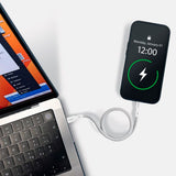 Puro fleksibel flettet kabel – USB-C til USB-C, 2m, 60W, 480Mbps – Hvit