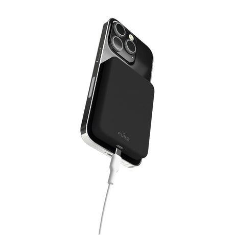 Puro Mini Power Mag 15W trådløs Powerbank 4200 mAh w. USB-C-kontakt - MagSafe-kompatibel - Svart