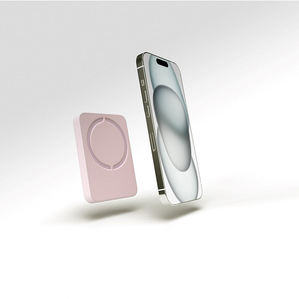 Puro Mini Power Mag 15W trådløs Powerbank 4200 mAh w. USB-C-kontakt - MagSafe-kompatibel - Rosa