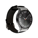 PURO CLASSIC ekte lærrem - Samsung Galaxy Watch (4/4 Classic/5/5 Pro/6/6 Classic/7) - Svart