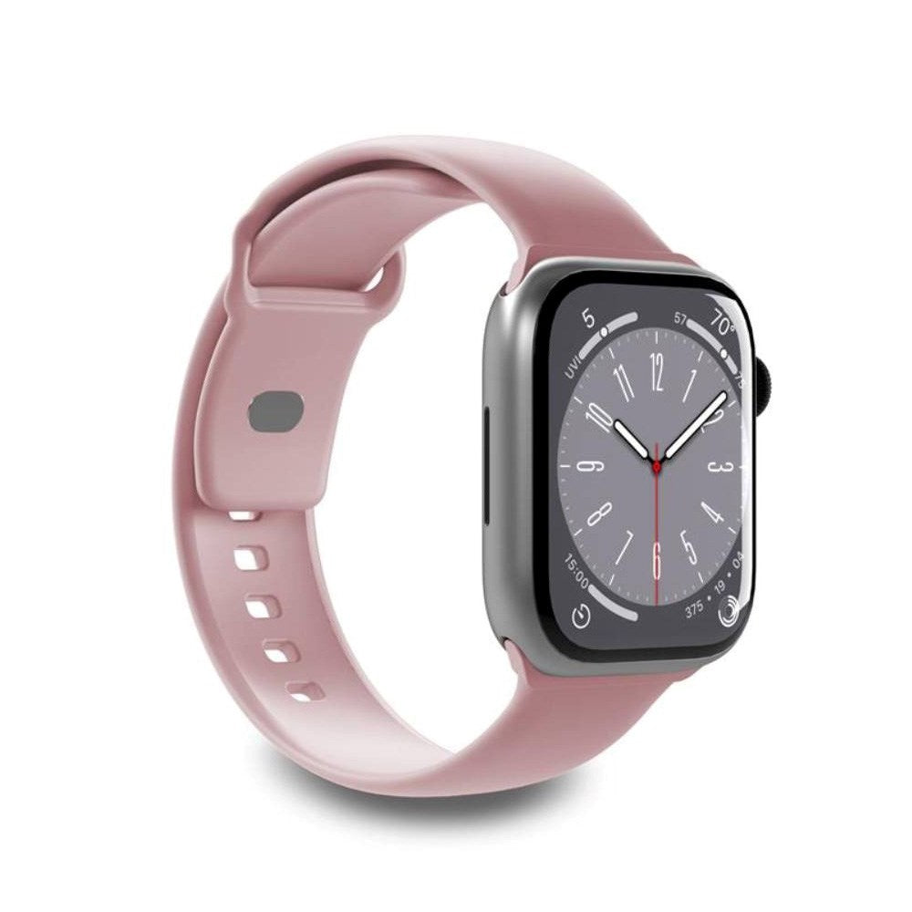 Apple Watch (38/40/SE/41/42 mm) Puro ICON Silikonklokkerem - Rosa