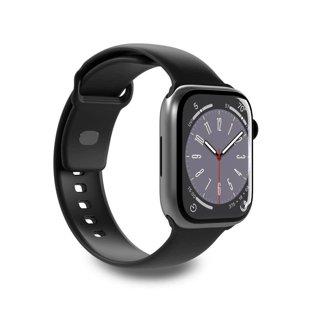 Apple Watch (42/44/SE/45/46/49 mm) Puro ICON silikonklokkerem - svart
