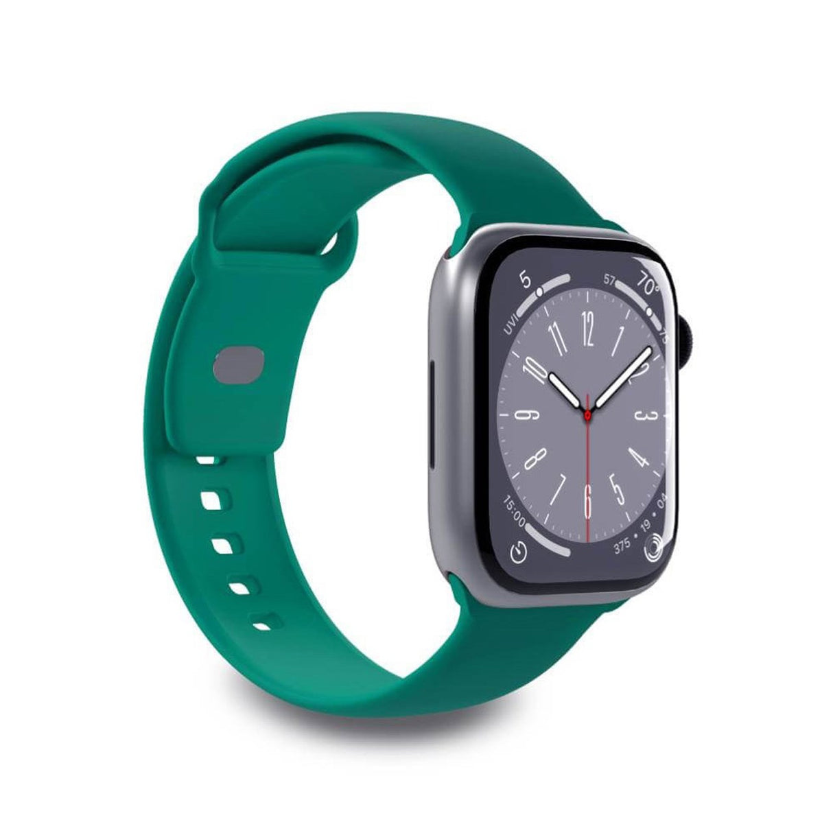 Apple Watch (38/40/SE/41/42 mm) Puro ICON Silikonklokkerem - Grønn