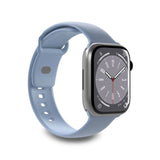 Apple Watch (42/44/SE/45/46/49 mm) Puro ICON Silikonklokkerem - Lyseblå