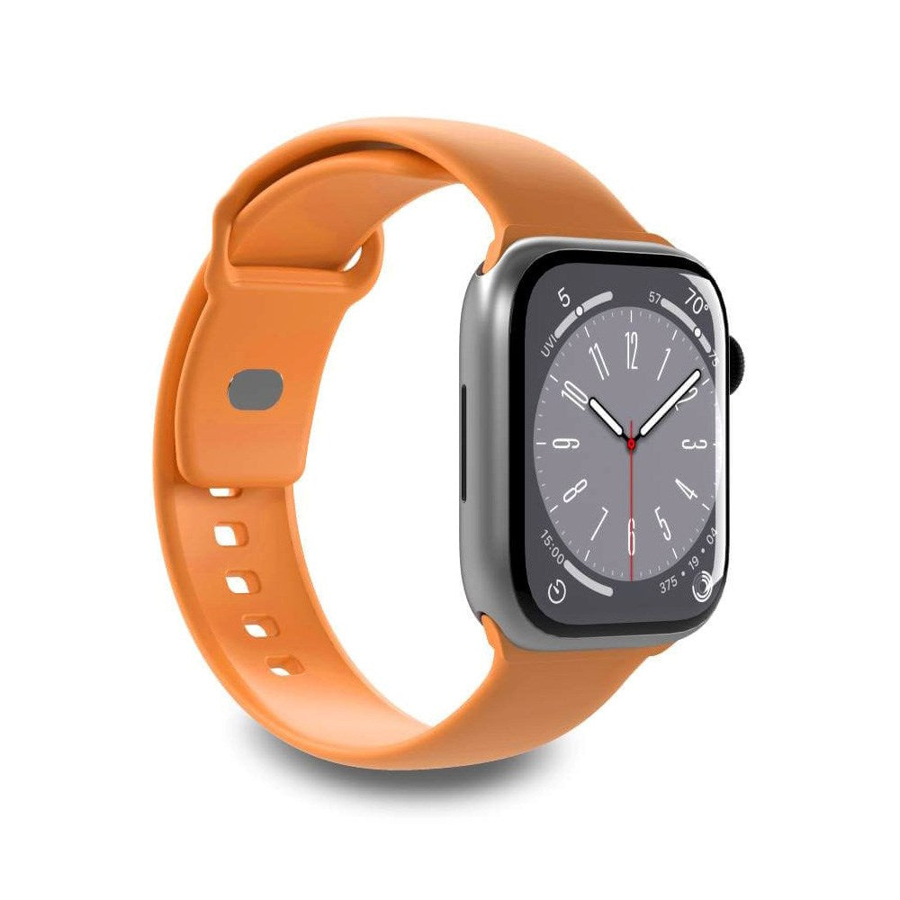 Apple Watch (42/44/SE/45/46/49 mm) Puro ICON Silikonklokkerem - oransje