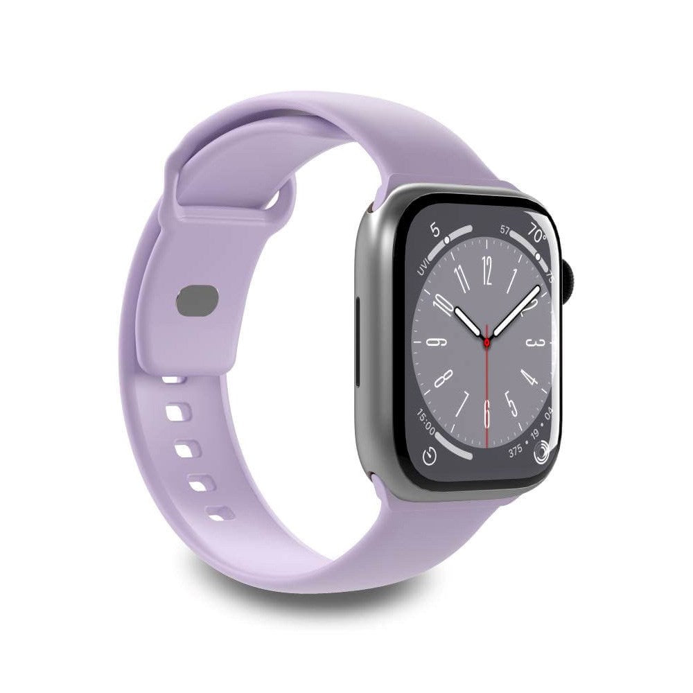 Apple Watch (38/40/SE/41/42 mm) Puro ICON silikonklokkerem - lilla