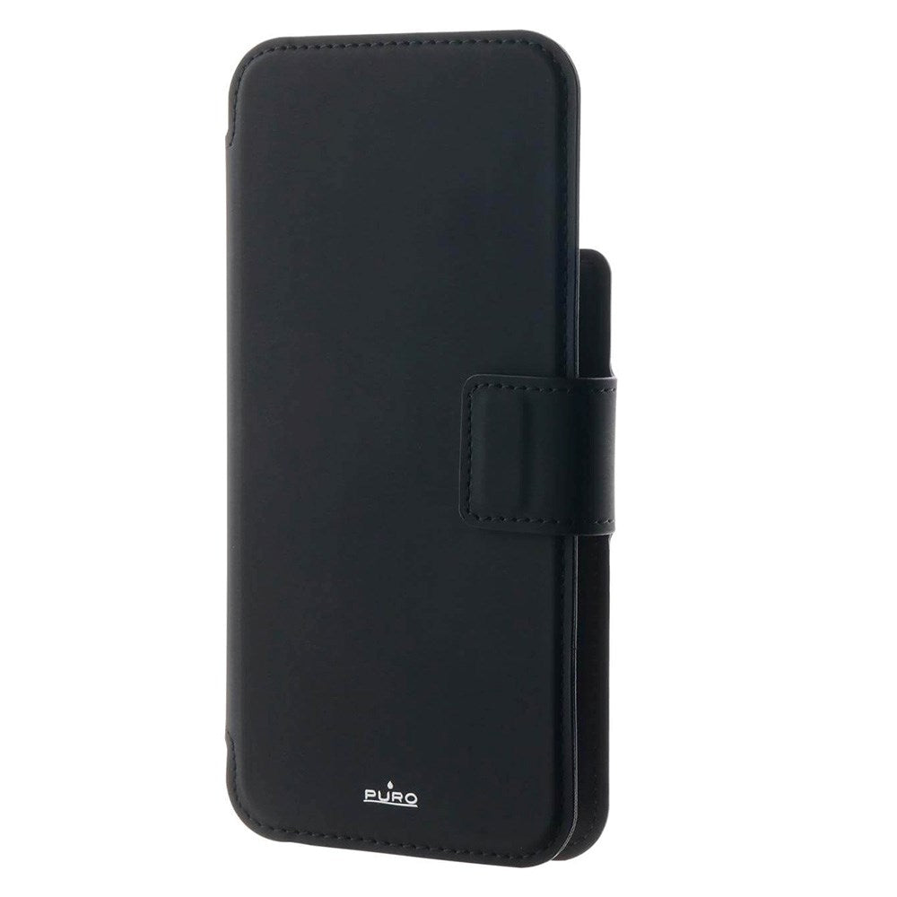 iPhone 12 / 12 Pro / 13 / 14 / 15 Puro Wallet Magnetic Folio Flip Cover - MagSafe-kompatibel - Svart
