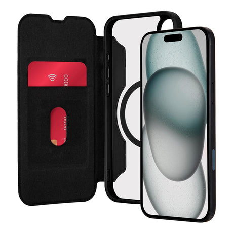 Puro Booklet Flip Cover - iPhone 16 - MagSafe-kompatibel - Svart