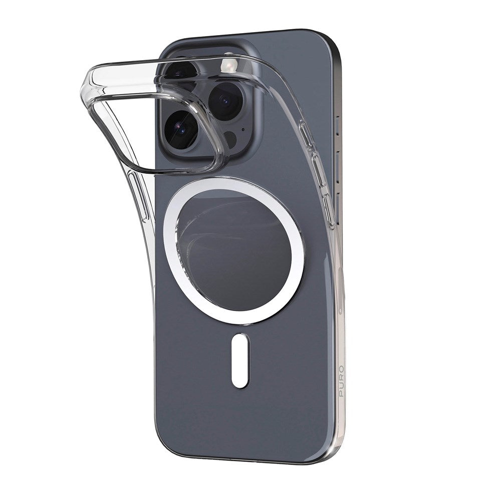 iPhone 16 Pro Max - PURO MAG Ultra Slim MagSafe-deksel 0,3 mm - Gjennomsiktig