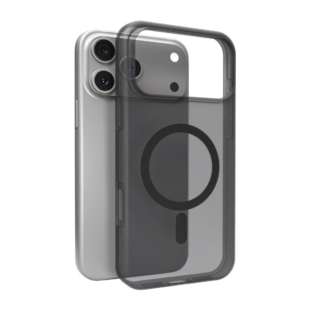 PURO iPhone 17 Pro DAYLIGHT Case - MagSafe Kompatibel - Gennemsigtig / Sort