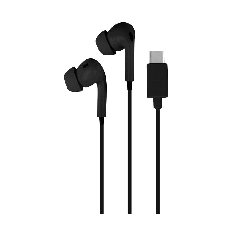 Puro Stereo In-Ear-hodetelefoner med USB-C-kontakt – Perfekt for samtaler og musikk – Svart