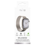 Apple Watch (42/44/SE/45/46/49 mm) Puro MILANESE klokkerem i rustfritt stål - Champagne