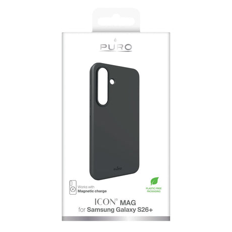 PURO Samsung Galaxy S26+ (Plus) Silikone Cover - MagSafe Kompatibel - Sort