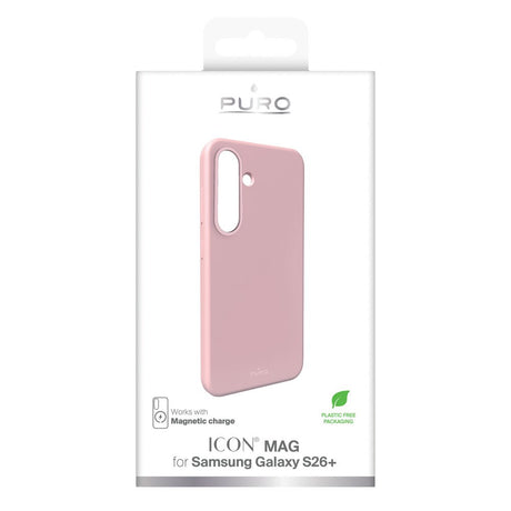 PURO Samsung Galaxy S26+ (Plus) Silikone Cover - MagSafe Kompatibel - Lyserød