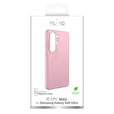 PURO Samsung Galaxy S26 Ultra Silikone Cover - MagSafe Kompatibel - Lyserød
