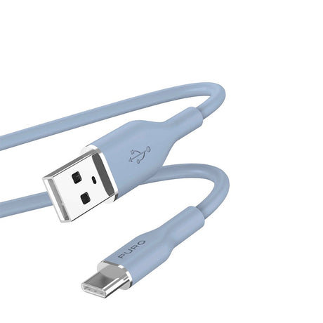 USB-A til USB-C-kabel - PURO Soft 1,5m - Blå