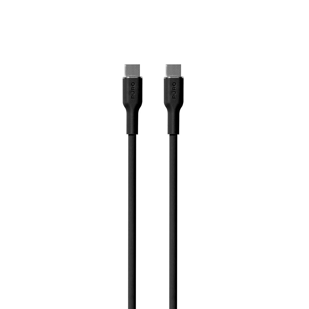 USB-C til USB-C-kabel - PURO Soft 1,5m - Svart