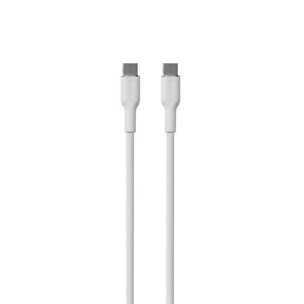 USB-C til USB-C-kabel - PURO Soft 1,5m - Hvit