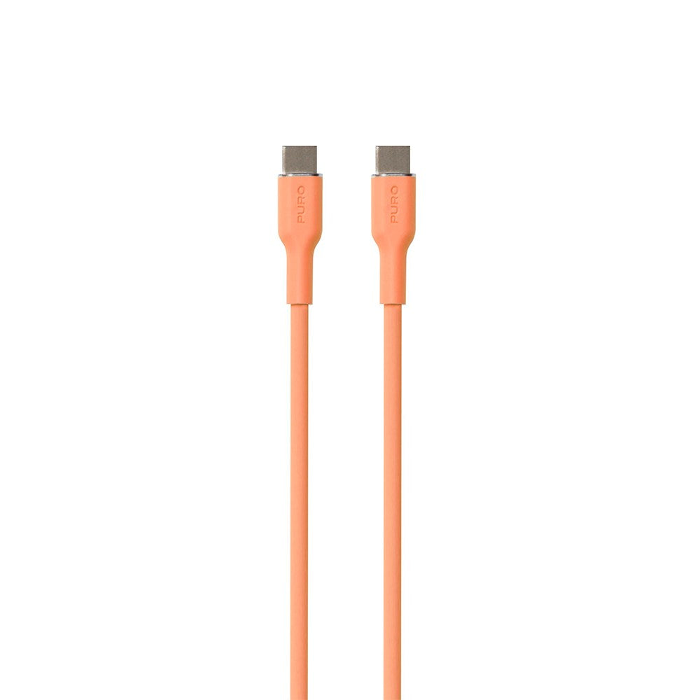 USB-C til USB-C Kabel - PURO Soft 1.5m - Orange