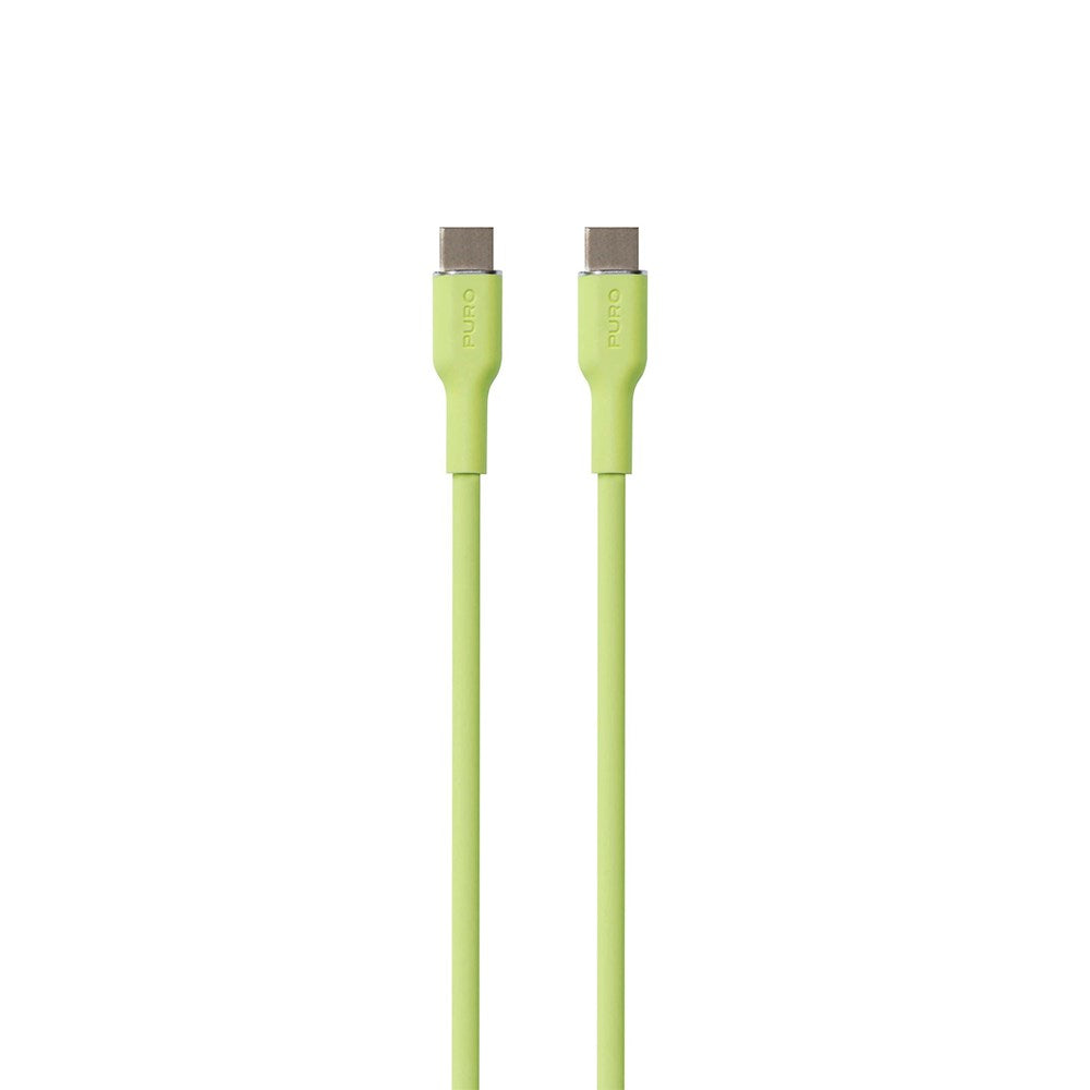 USB-C til USB-C-kabel - PURO Soft 1,5m - Lysegrønn
