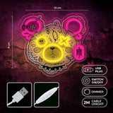 Forever Light ART LED Neon Light - Punk Teddy Bear