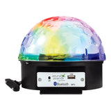 Manhattan Mini Bluetooth Højttaler m. Fjernbetjening & Disko Lyskugle - Sort
