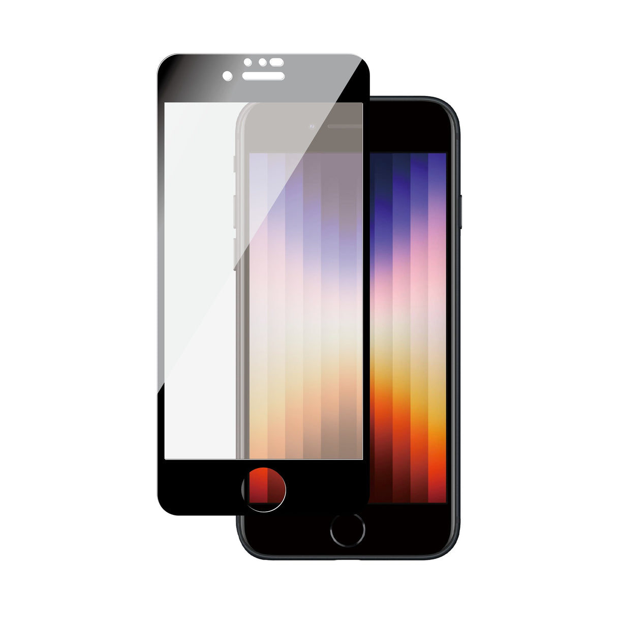 iPhone 8/7/6/6s/SE (2020/2022) - SAFE by PanzerGlass Edge-to-Edge Fit Skjermbeskytter - Gjennomsiktig/Black Edge