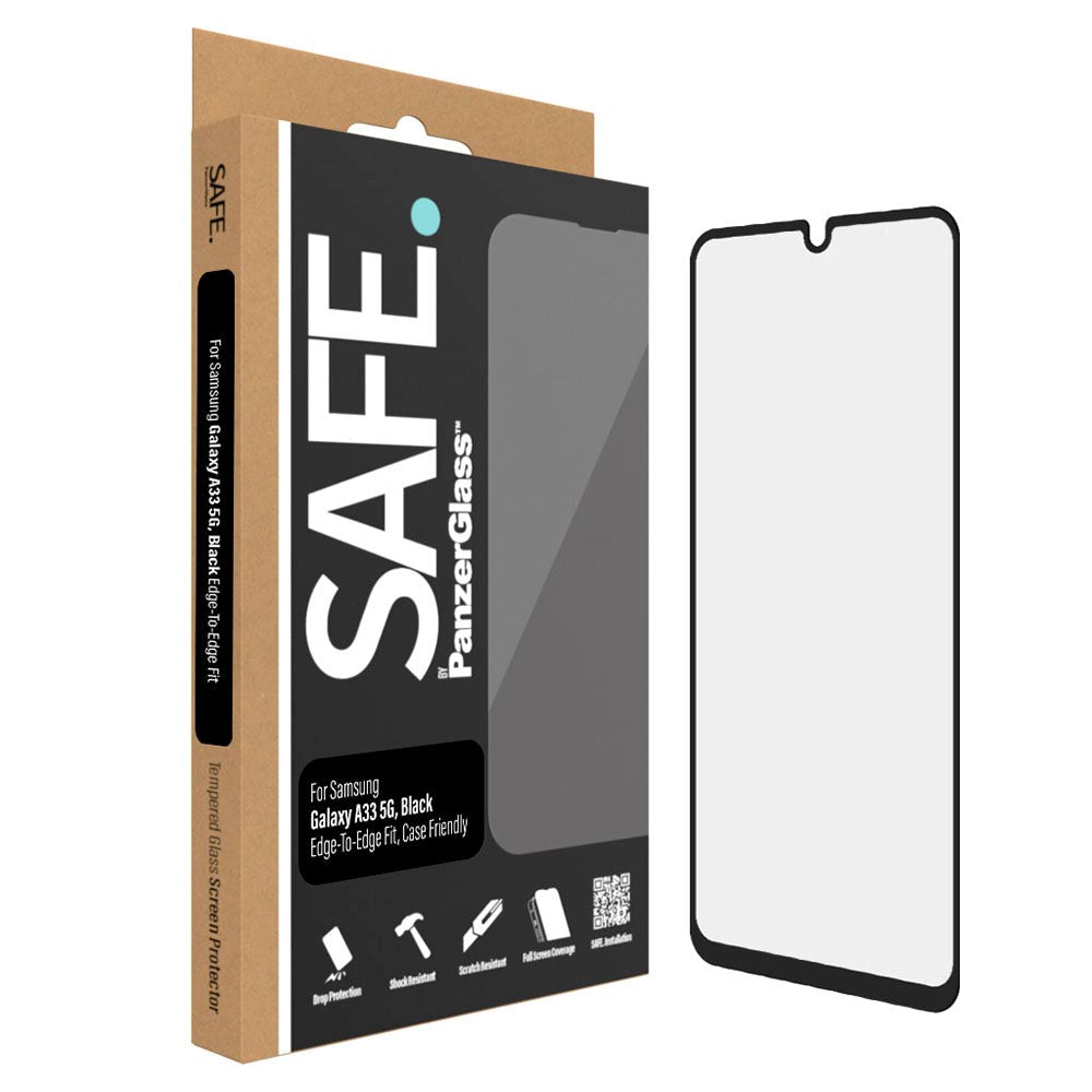 Samsung Galaxy A33 (5G) Safe By PanzerGlass® Edge-to-Edge Fit Skjermbeskytter - Veskevennlig - Gullstyrke - Gjennomsiktig