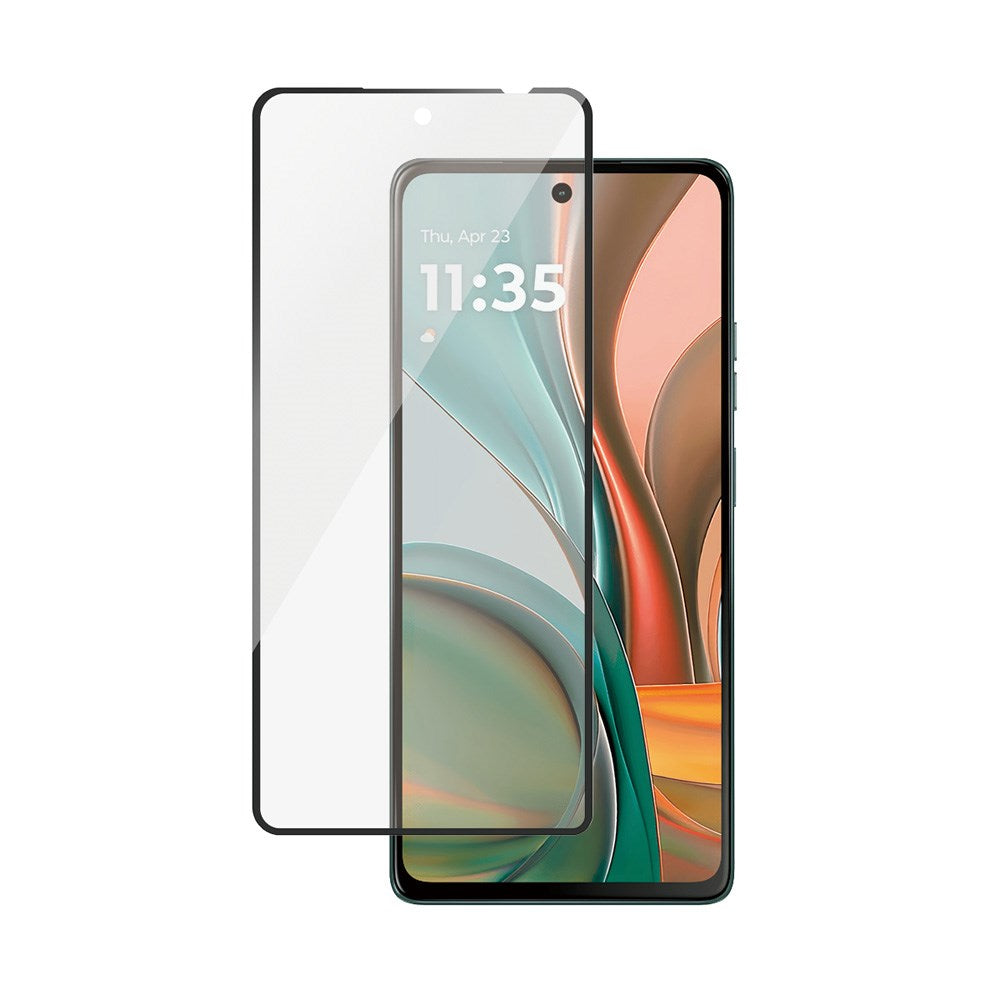 Motorola Moto G75 (5G) - SAFE by PanzerGlass Ultra-Wide Fit skjermbeskytter - Gjennomsiktig / svart kant