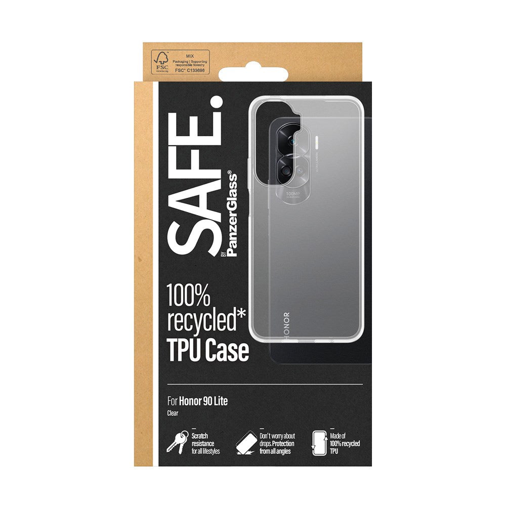 Honor 90 Lite Safe By PanzerGlass®  Fleksibelt Plastik Cover - Gennemsigtig