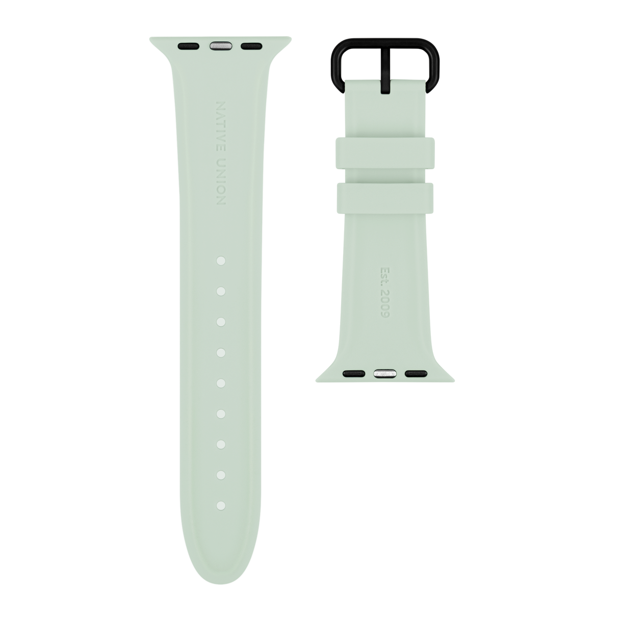 Apple Watch (38/40/SE/41/42 mm) Native Union Curve Strap Sage Silikonstropp - Grønn