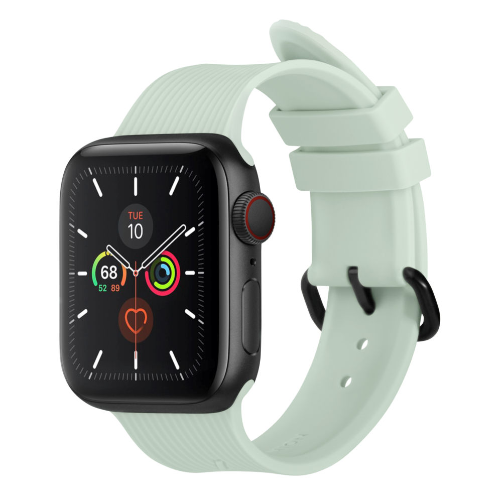 Apple Watch (38/40/SE/41/42 mm) Native Union Curve Strap Sage Silikonstropp - Grønn