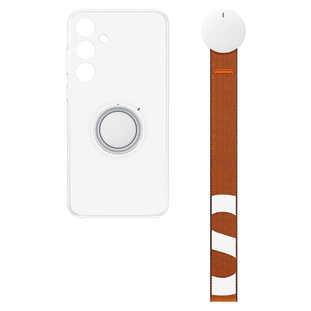 Original Samsung Galaxy S24+ (Plus) Clear Gadget Bakdeksel m. Stativ og stropp (EF-XS926CTEGWW) - Gjennomsiktig