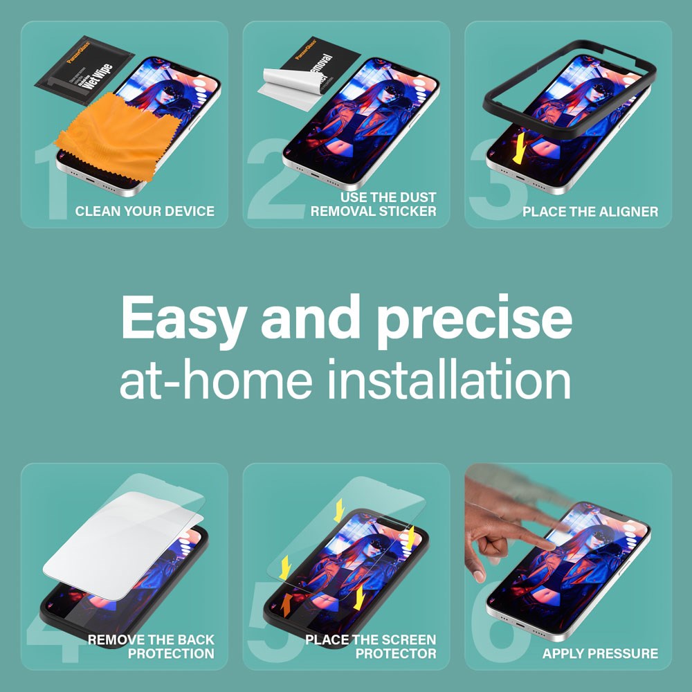 iPhone 16e / 14 / 13 / 13 Pro - SAFE by PanzerGlass - Ultra-Wide Fit skjermbeskytter - Personvernfunksjon - Gjennomsiktig