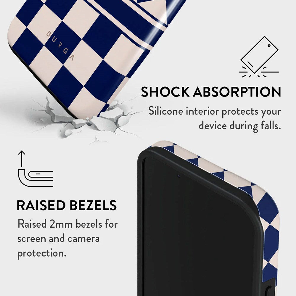 Burga iPhone 14 Tough Fashion Cover - Check &amp; Mate