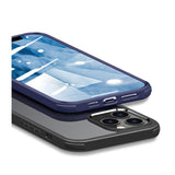 iPhone 12 / 12 Pro 360° Hybrid Deksel m. Glass bak og front - svart