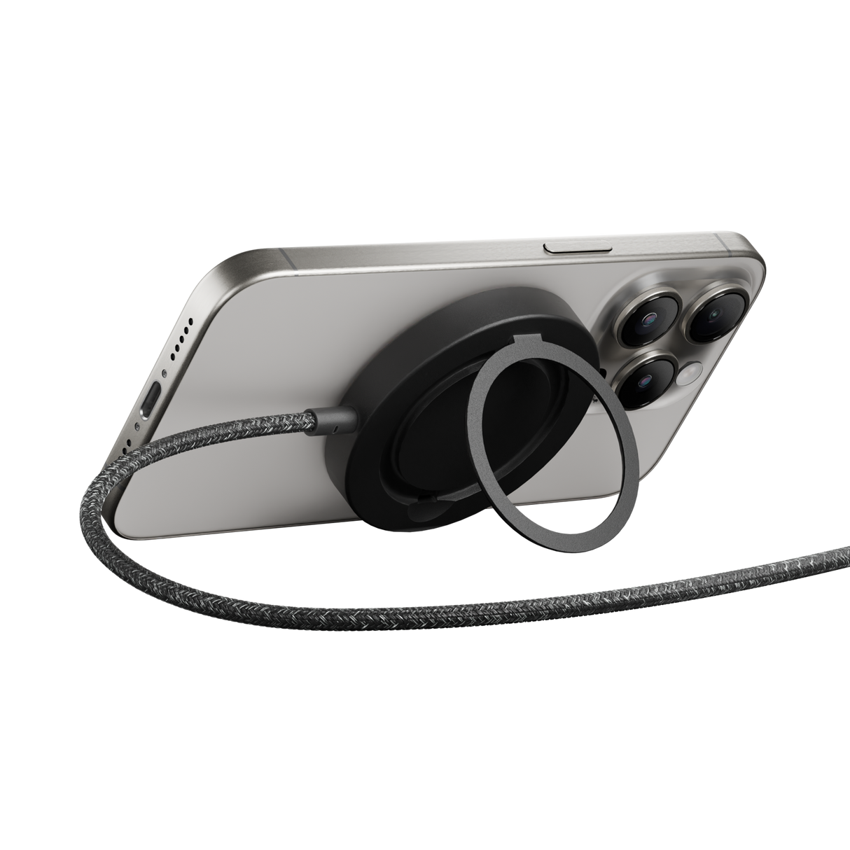 Magnetisk trådløs lader m. Stativfunksjon - Native Union Snapstand - Qi2 - Svart