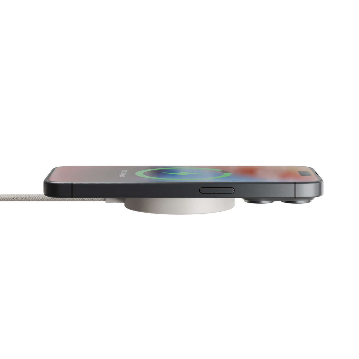 Magnetisk trådløs lader m. Stativfunksjon - Native Union Snapstand - Qi2 - Beige