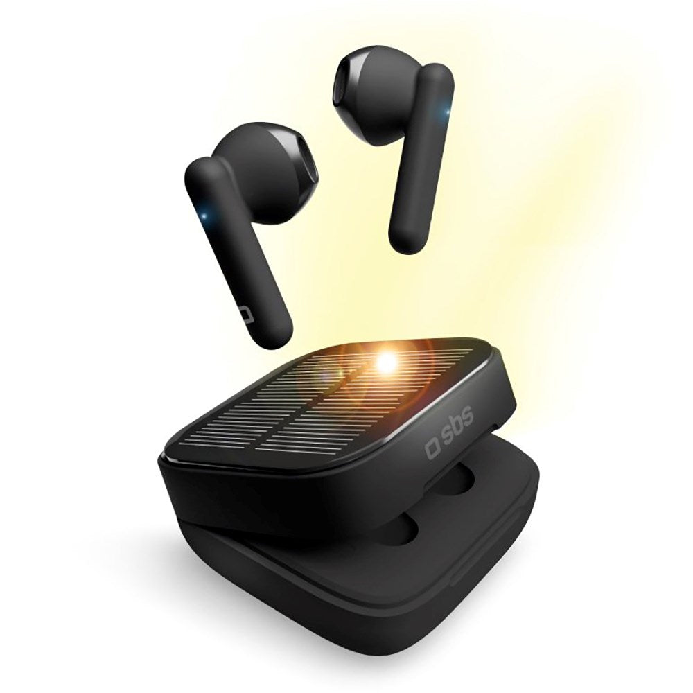 SBS Kobo Solar Twin Bluetooth In-Ear-hodetelefoner m. Solar Lading - Svart