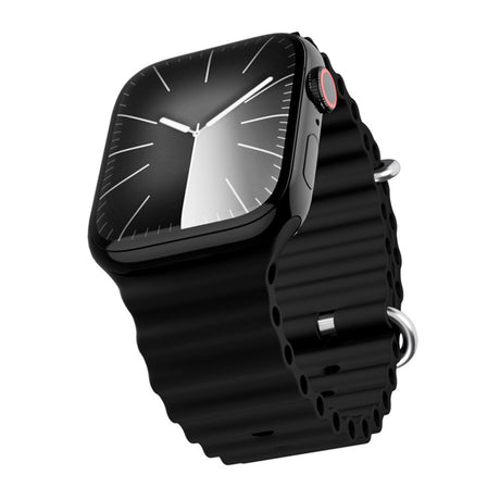 Apple Watch (42/44/SE/45/46/49 mm) Epico Ocean Silicone Watch Band - svart