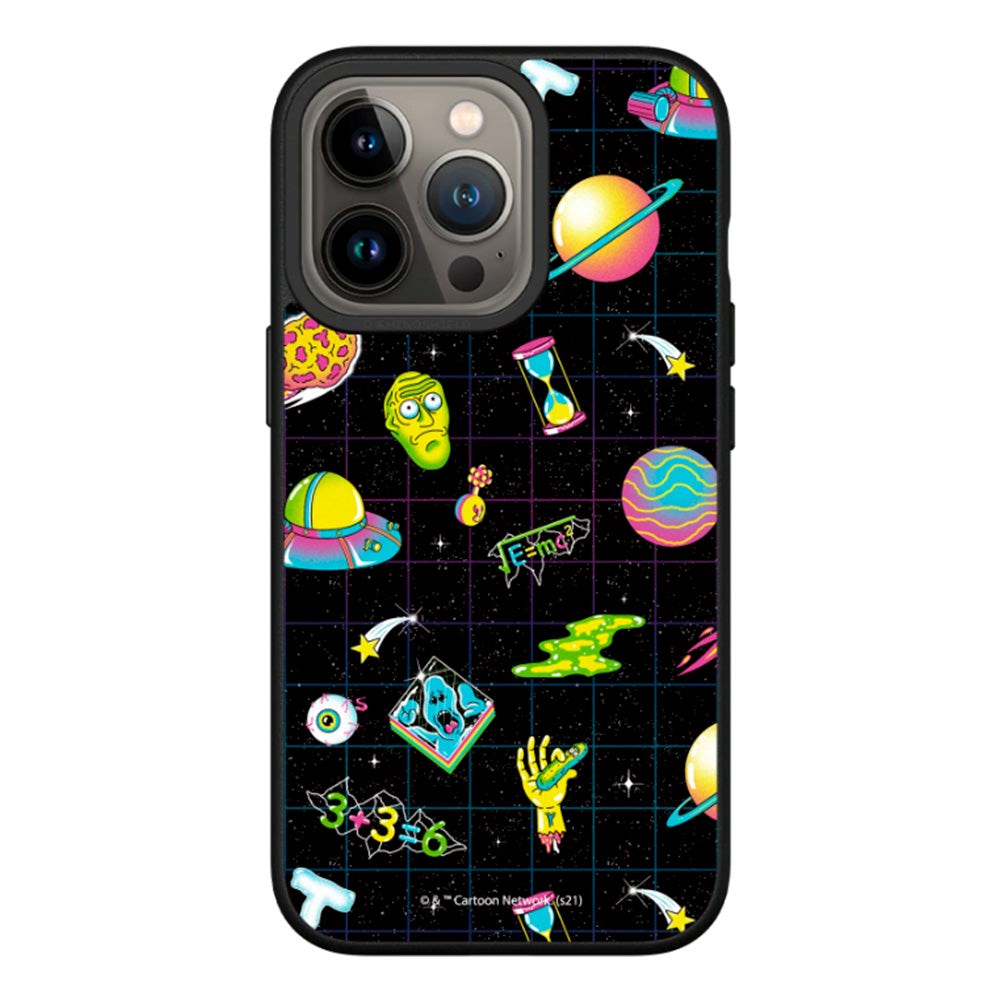 iPhone 13 Pro RhinoShield SolidSuit Craftsman Cover m. Rick og Morty - Space Pattern
