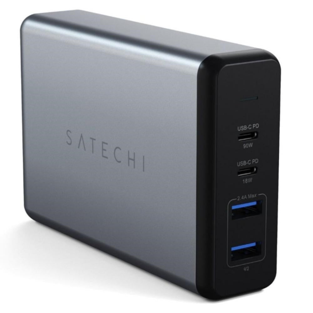 Satechi USB-C 108W Dual PD reiselader - Space Grey